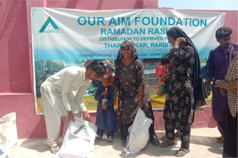 Our Aim Foundation Distributes Essential Ration Packs to 400 Deserving Families in Tharparkar