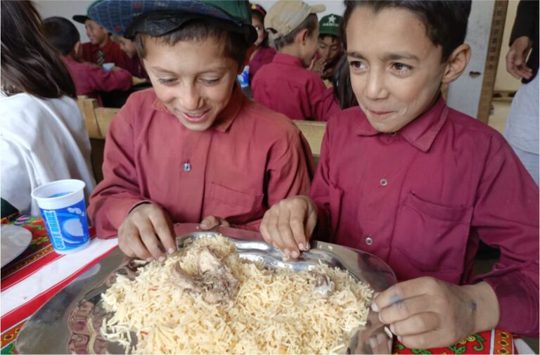 Our Aim Foundation Distributes Meals to Combat Food Insecurity at Chitral School